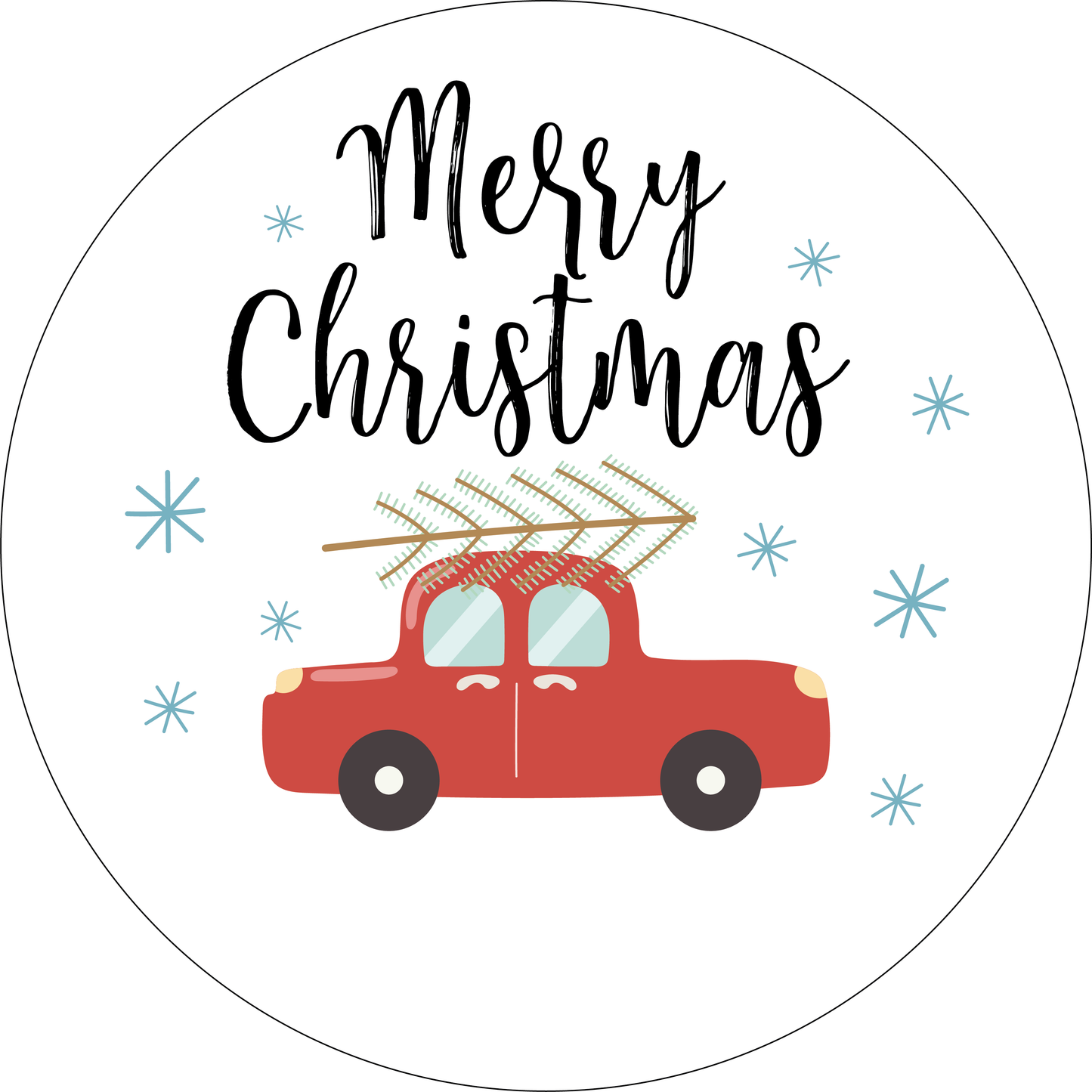 Red Truck Holiday Stickers