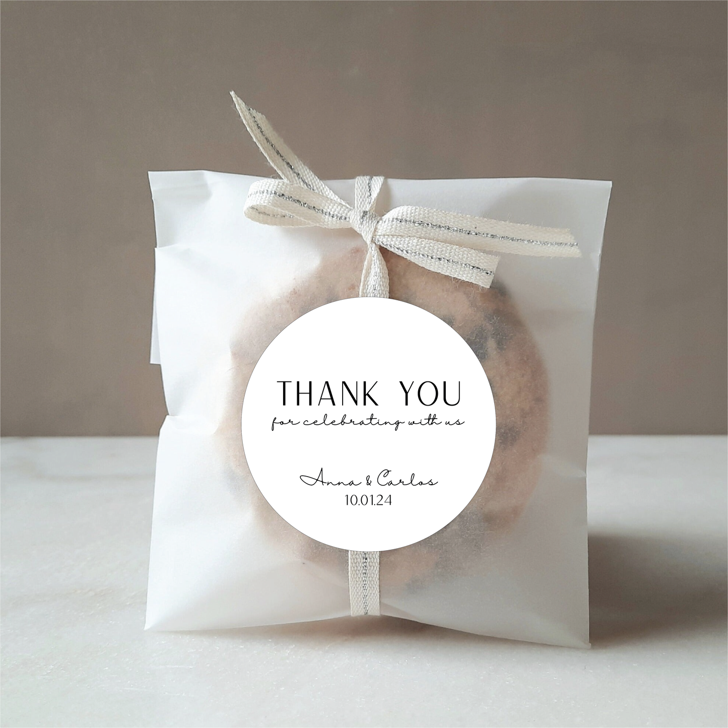 Thank You for celebrating with us stickers modern minimalist
