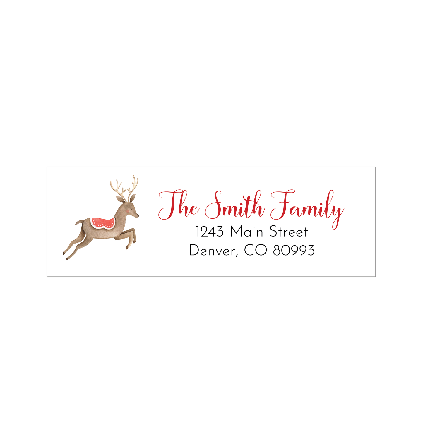 Watercolor Reindeer Christmas Address Labels