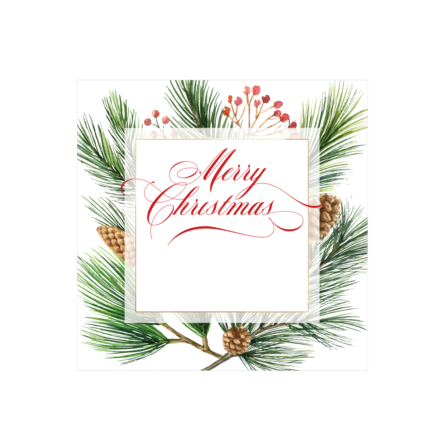 Evergreen Christmas Labels