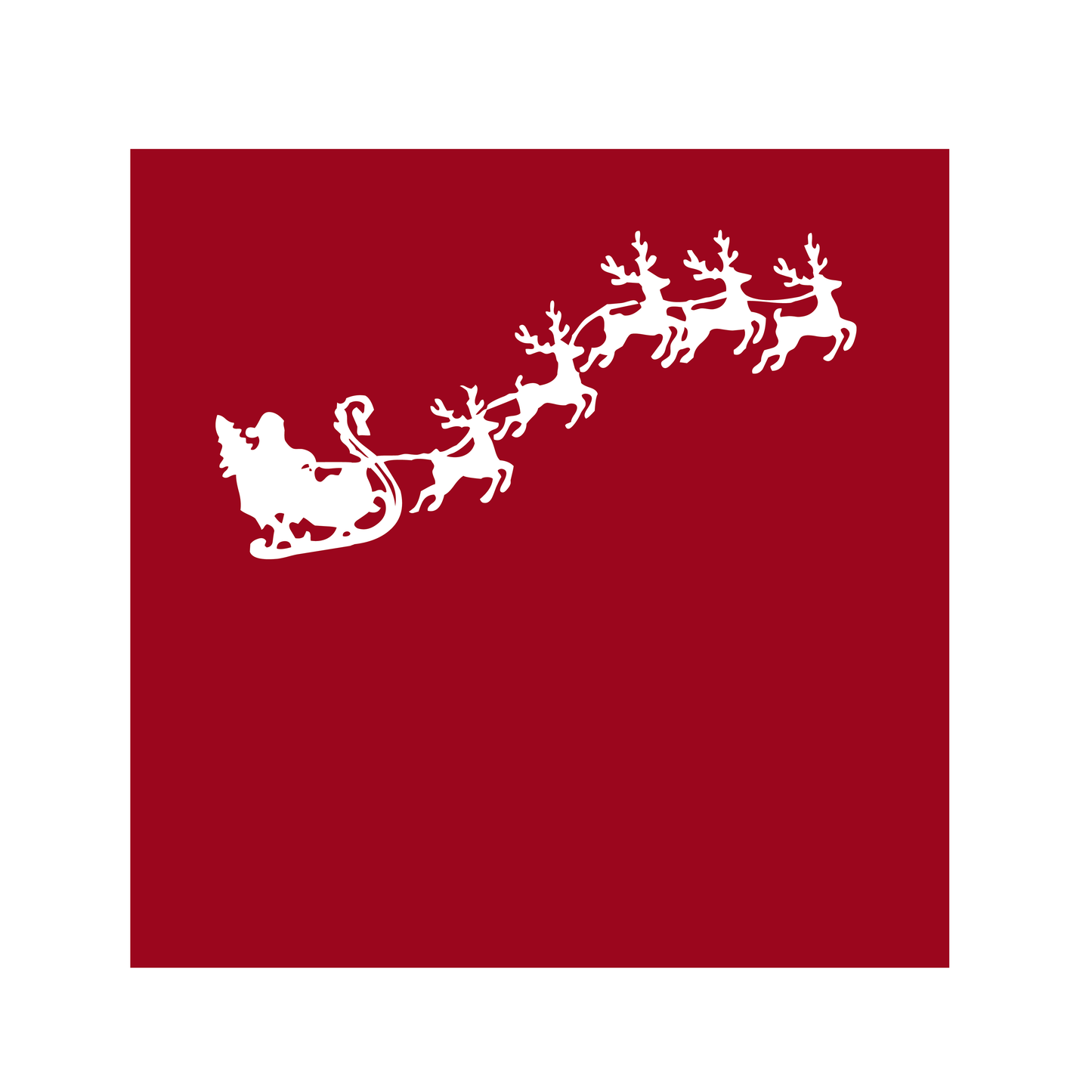 Santa sleigh return address labels