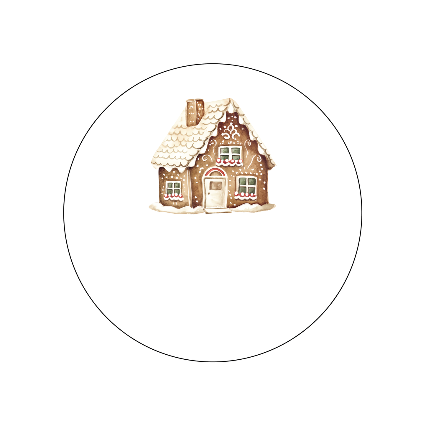 Gingerbread House Return Address Labels