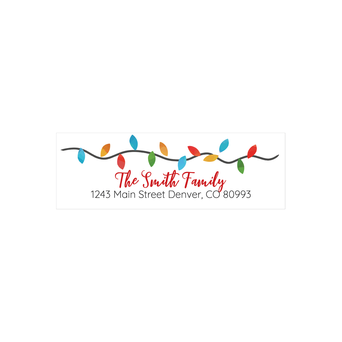 Christmas Lights Address Labels 30 Labels Per Sheet