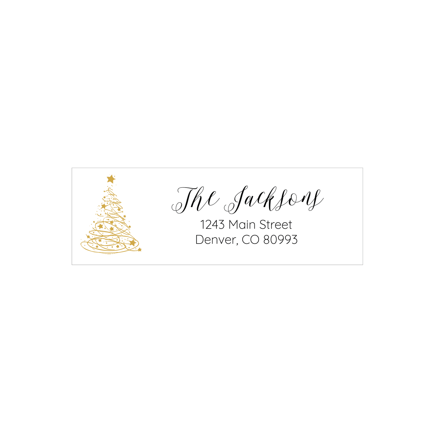 Gold Tree Return Address Labels - 30 Labels Per Sheet