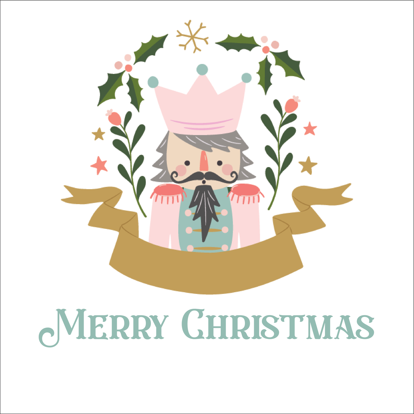 Pastel Nutcracker Christmas Labels