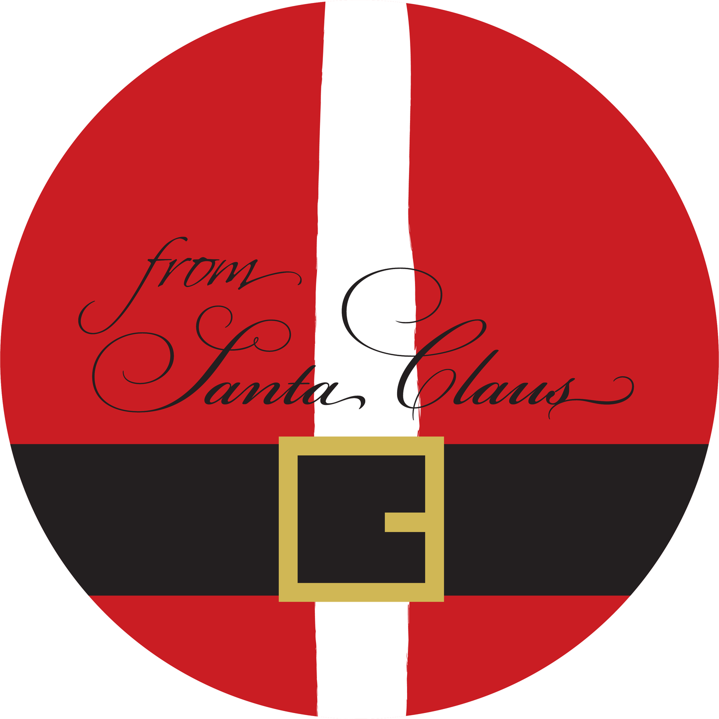 From Santa Gift Stickers - Santa Belt