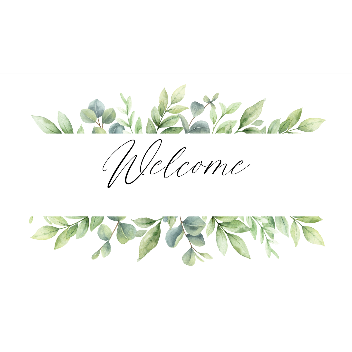 Greenery Botanical Water Bottle Label