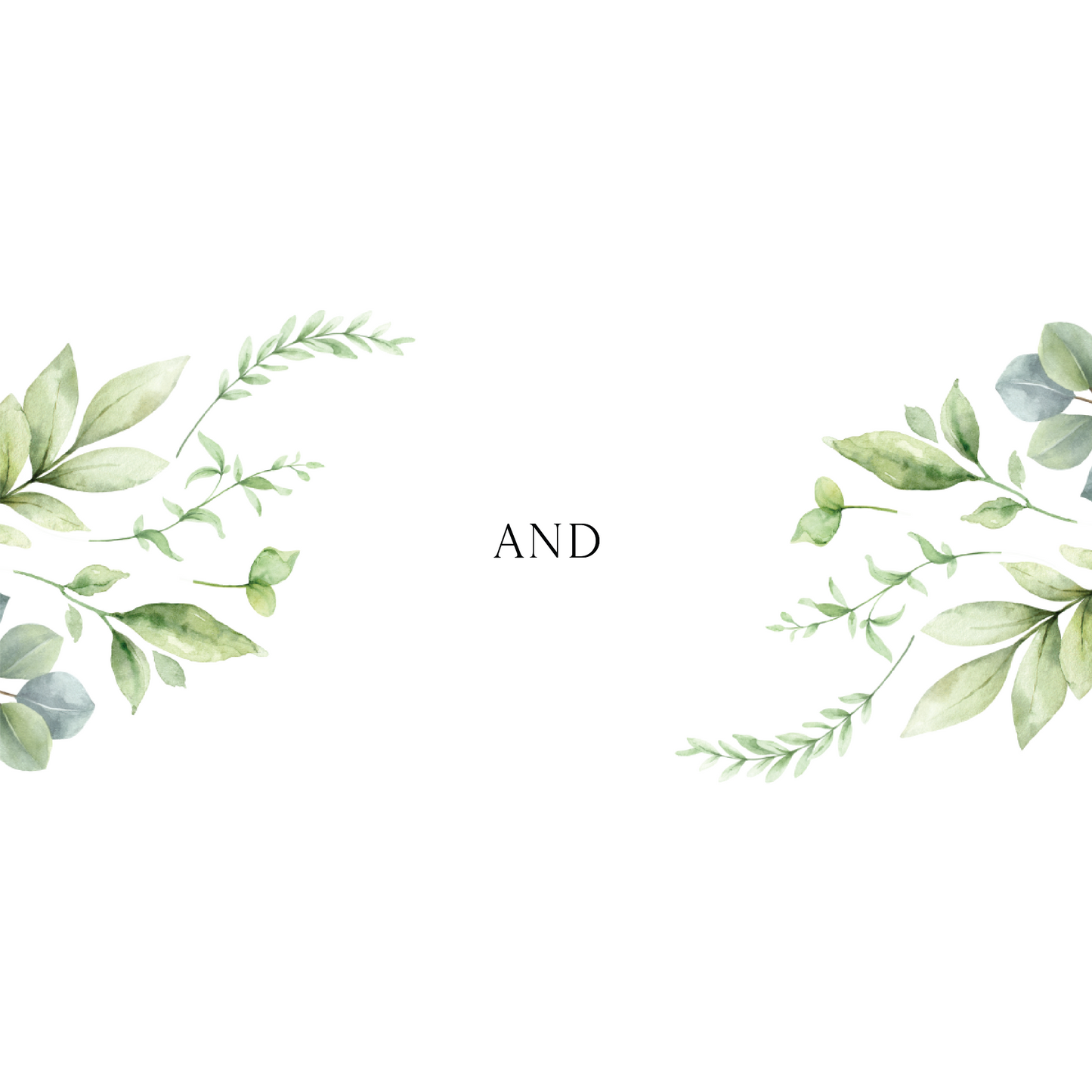 Wedding Water Bottle Label with Eucalyptus Branch Greenery
