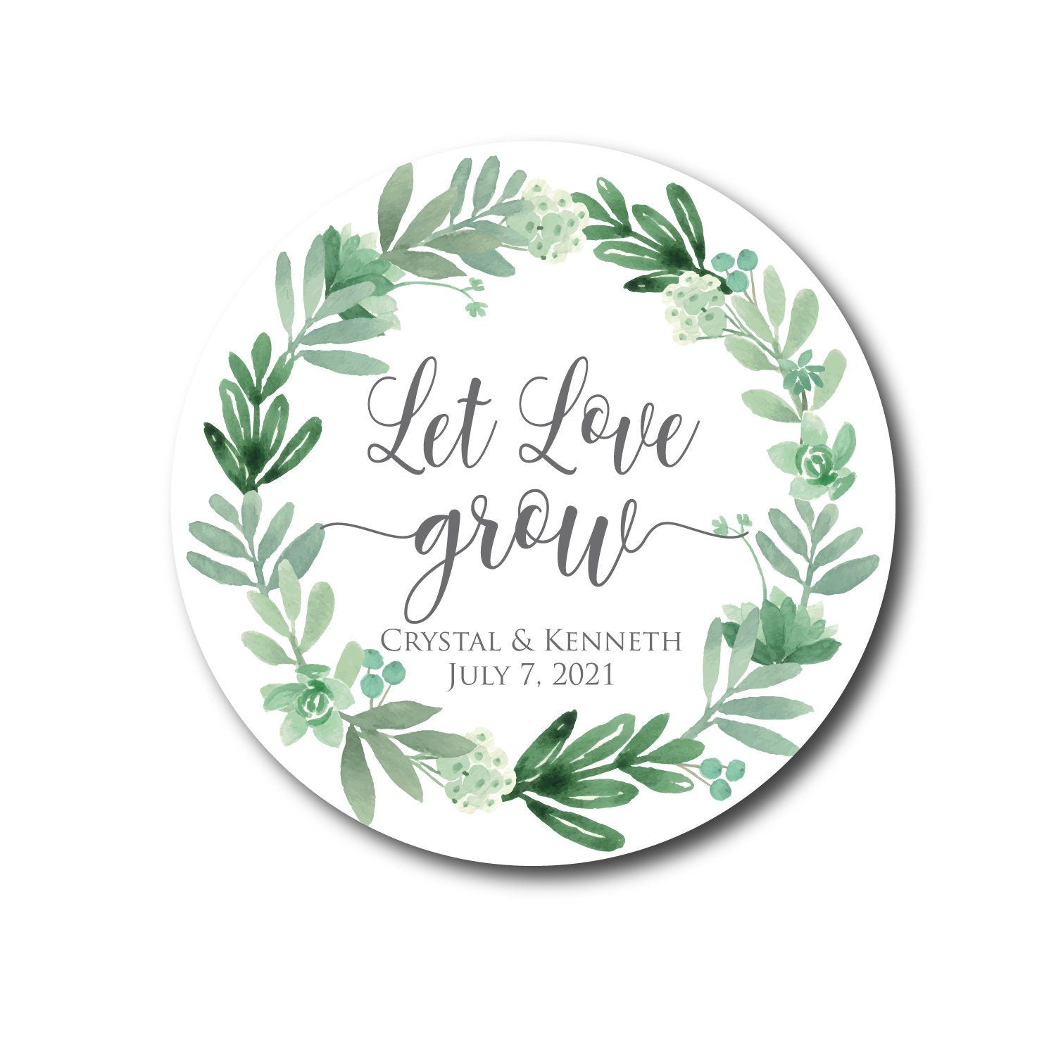let love grow succulent wedding favors Let Love Grow Stickers Succulent Wedding Favors – Stick 'em up Labels