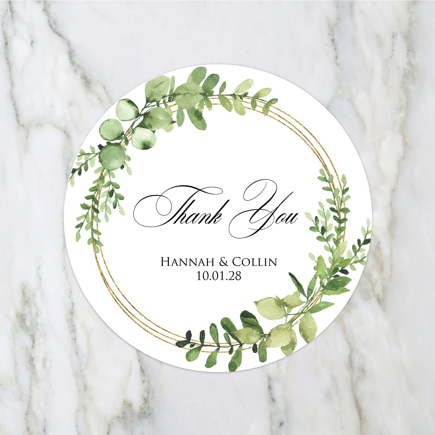 Wedding Stickers - Thank You Sticker Wedding Favor Stickers Wedding Labels for Favor Greenery Botanical Wedding Eucalyptus Thank You Sticker