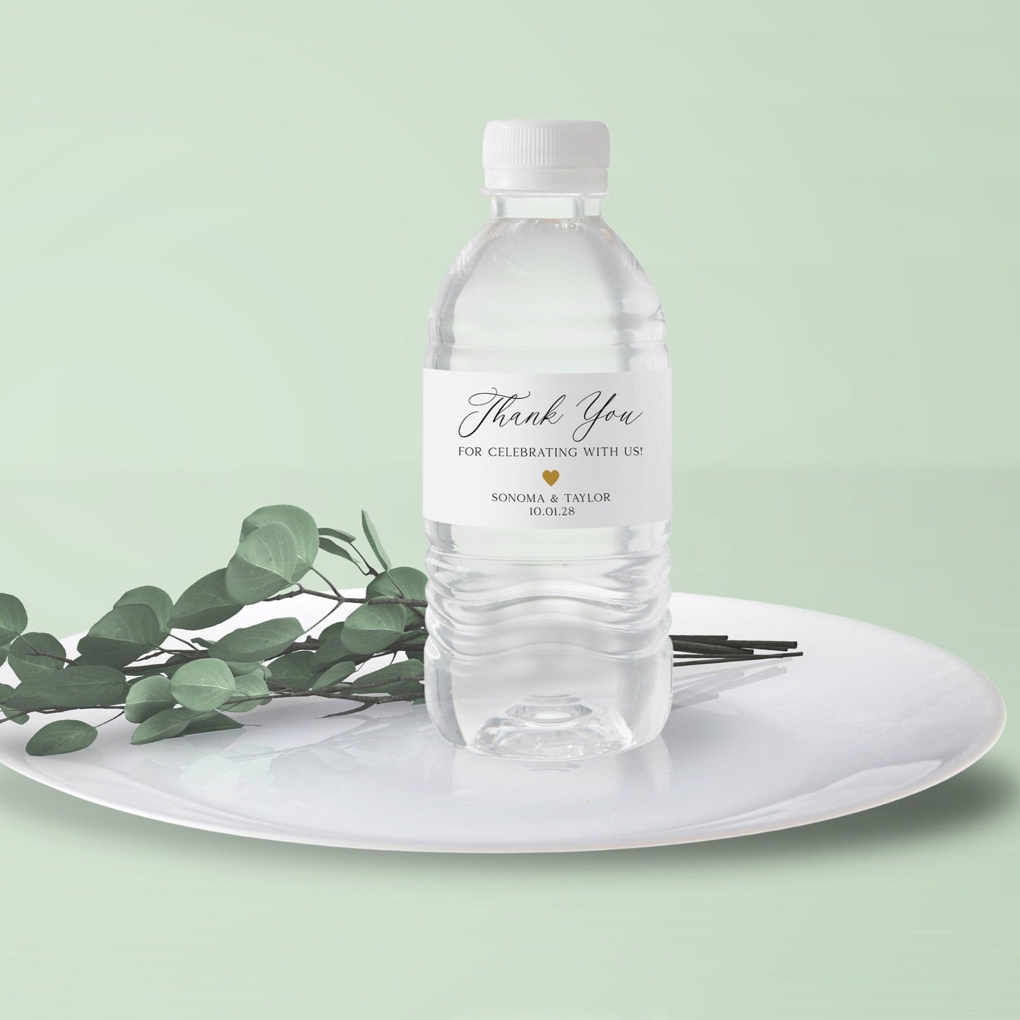 Wedding Water Bottle Label - Thank You Water Bottle Labels, Personalized Waterproof Label, Wedding Welcome Bags, Minimalist Wedding Sticker