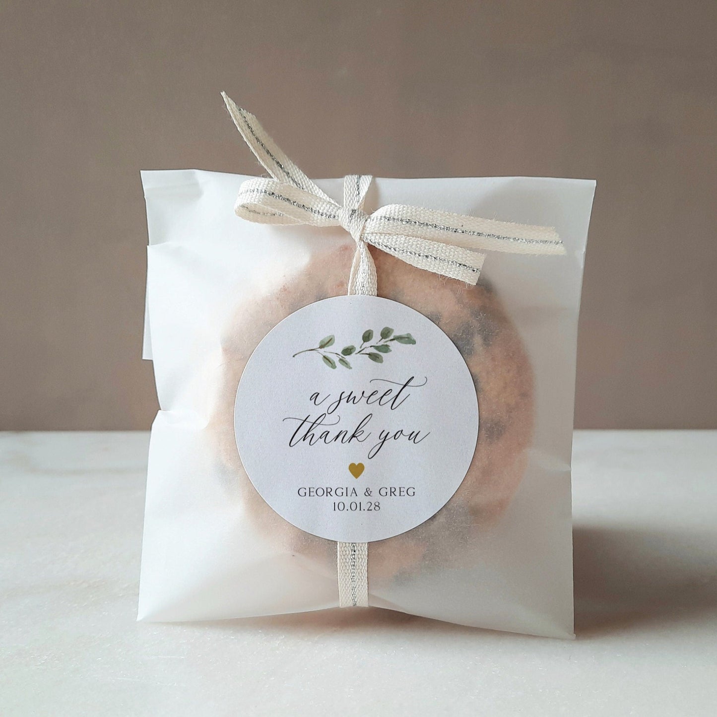 A Sweet Thank You Stickers - Greenery Thank You Label, Wedding Favor Sticker, Botanical Wedding Sticker, Eucalyptus Wedding Sticker Label