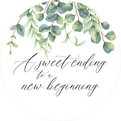 Sweet Ending to a New Beginning Stickers  Greenery Botanical Stickers