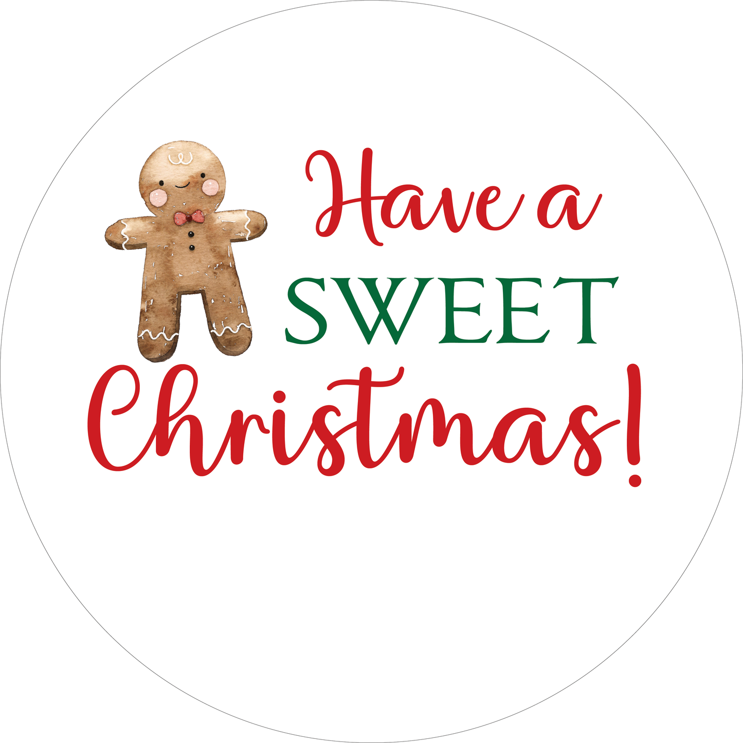 Gingerbread Cookie Holiday Labels
