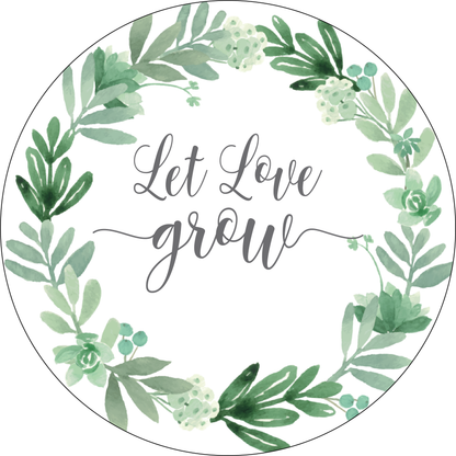 Let Love Grow Stickers Succulent Wedding Favors