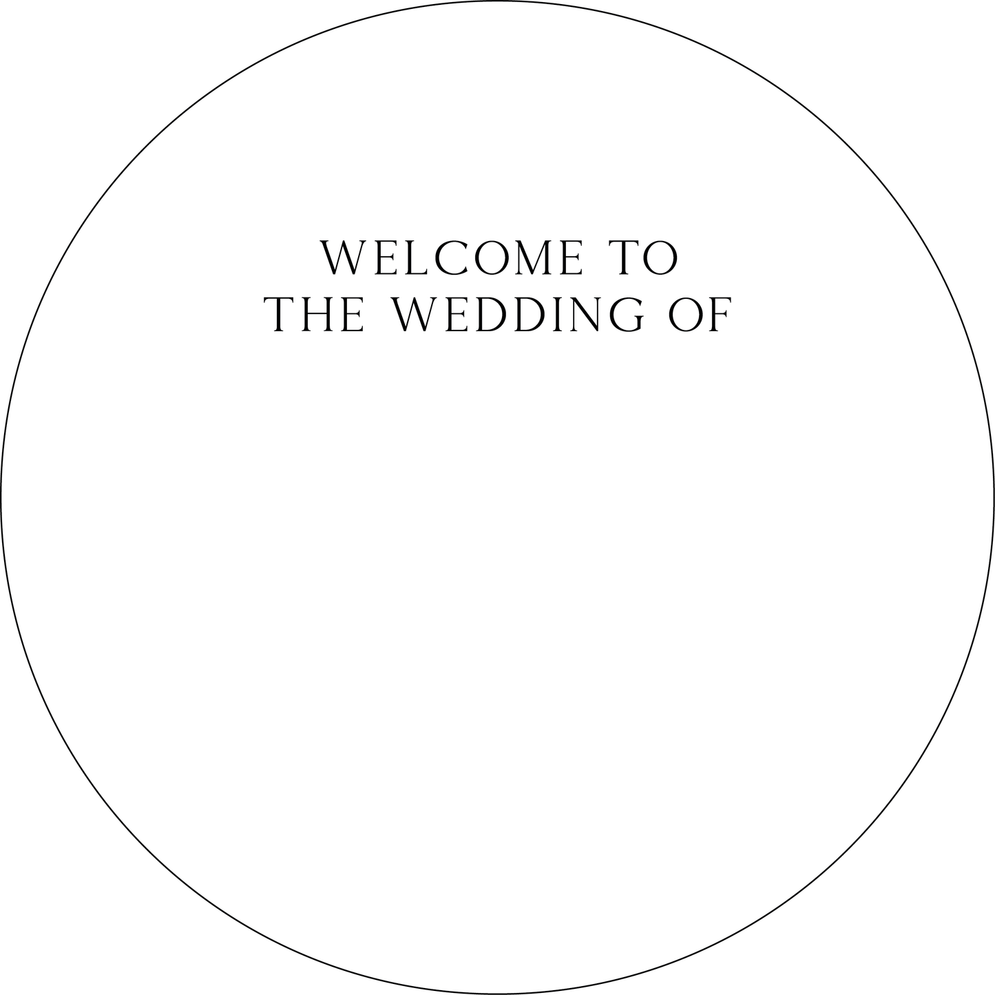 Wedding Welcome Stickers - Minimalist Script