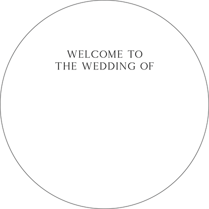 Wedding Welcome Stickers - Minimalist Script