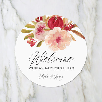 Wedding Welcome Stickers - Copper Wedding Stickers Welcome Bag Label Welcome Box Label Hotel Gift Bag Terracotta Wedding Stickers Rose Gold