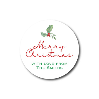 Christmas Gift Labels, Christmas Gift Stickers, Christmas Stickers, Gift Labels, Christmas Labels, Minimalist Christmas, Holly Stickers