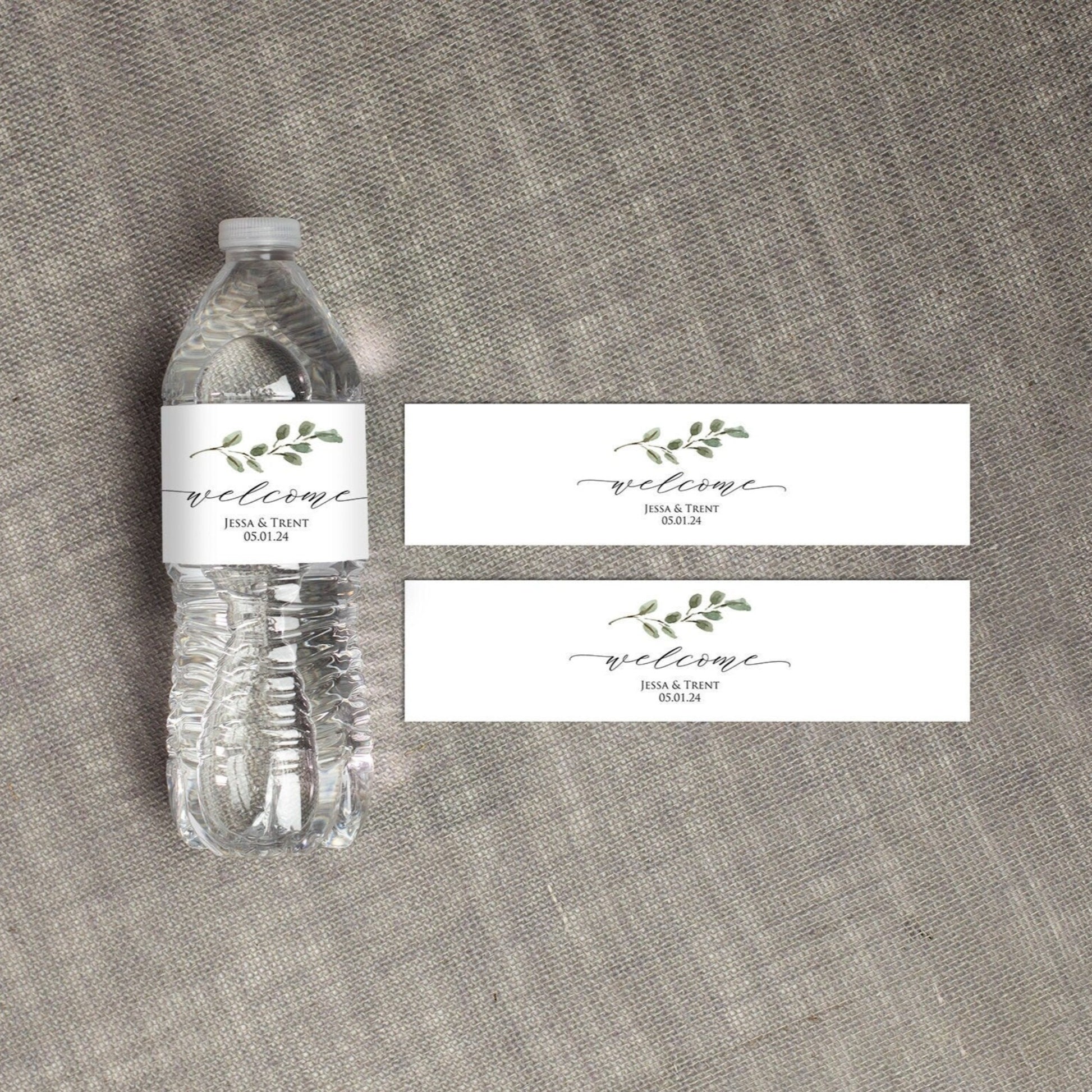 Water Bottle Labels - Welcome Wedding Labels Eucalyptus Greenery Welcome Labels Waterbottle Labels Custom Wedding Welcome Bag Stickers