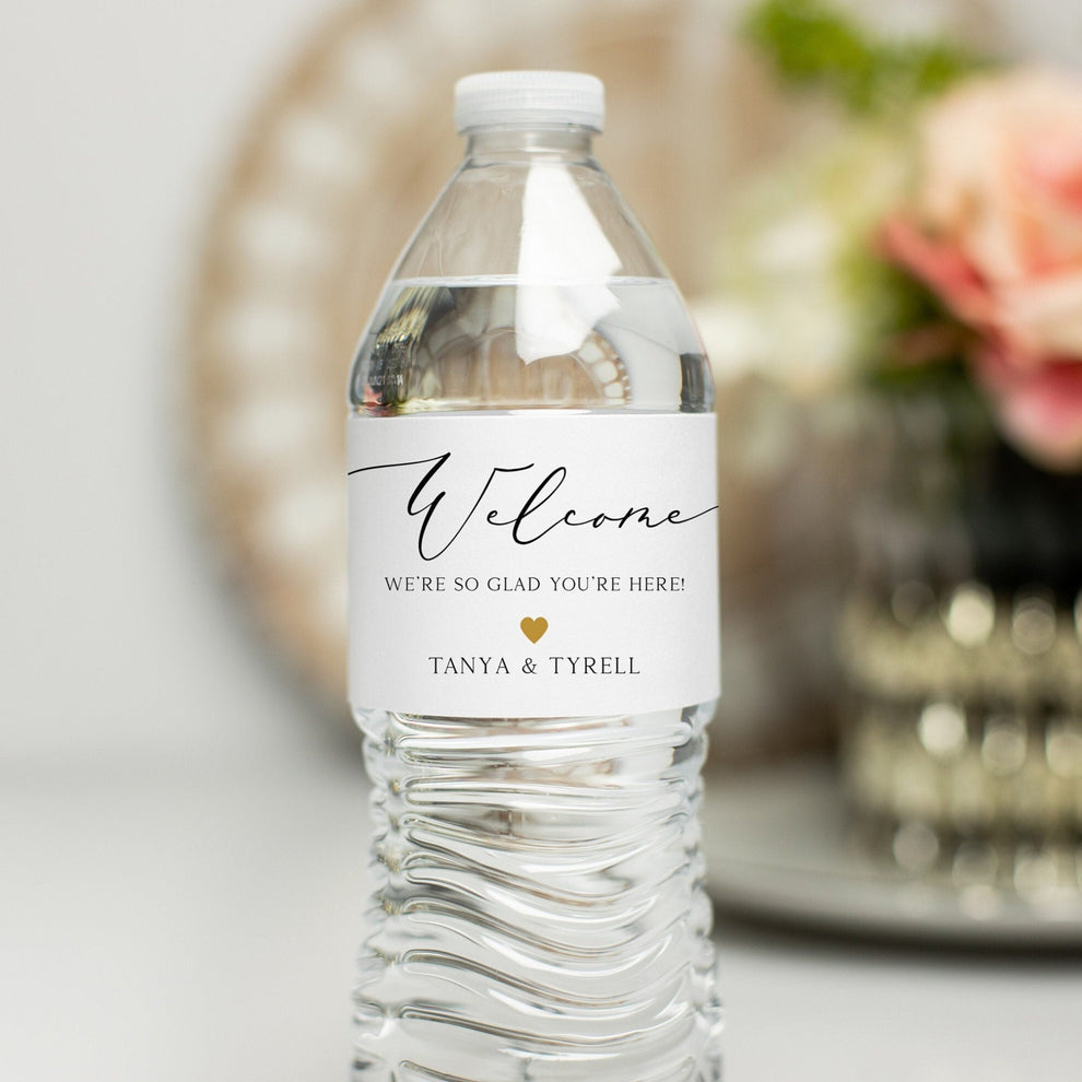 Water Bottle Labels - Welcome We're So Glad You Are Here – Stick 'em up ...