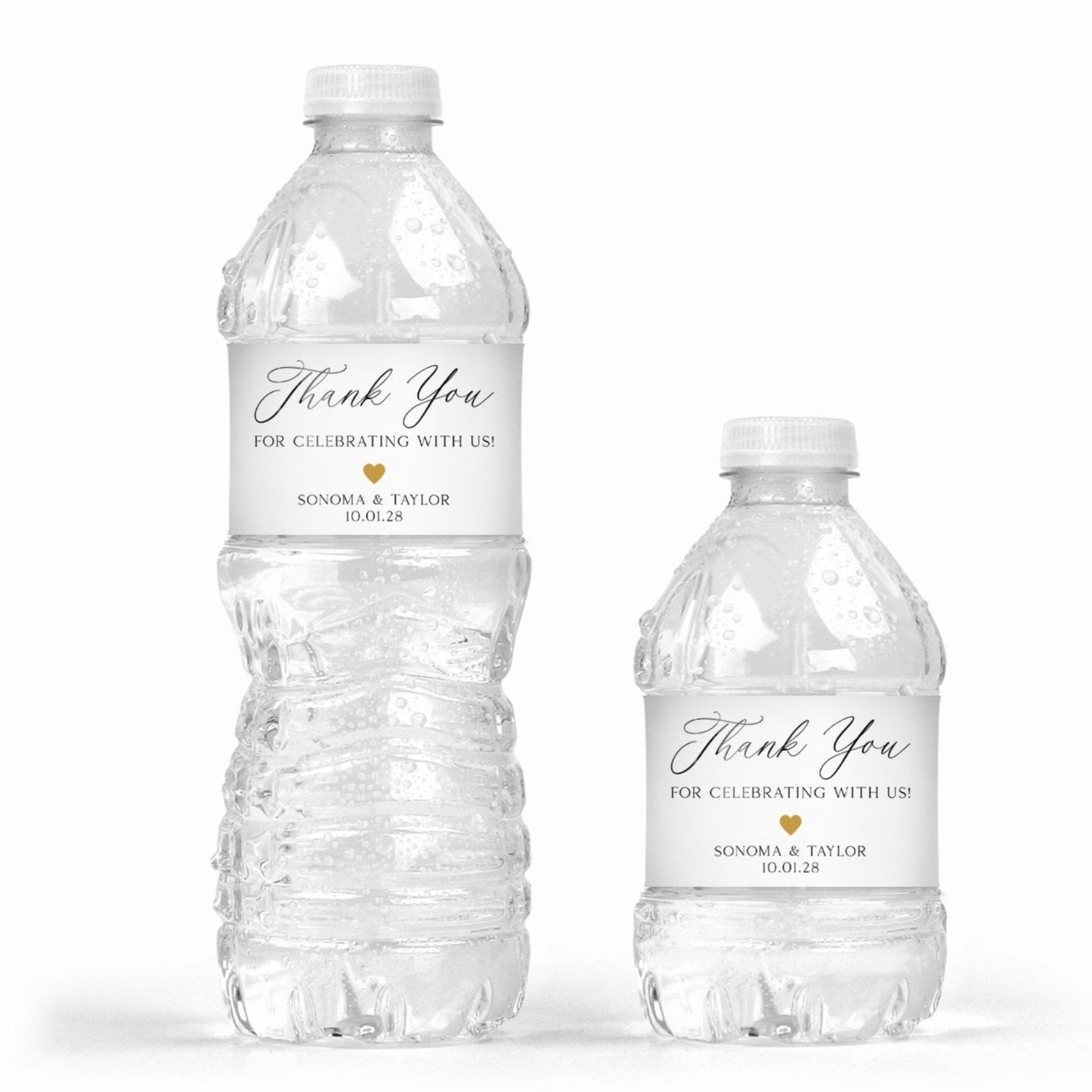 Wedding Water Bottle Label - Thank You Water Bottle Labels, Personalized Waterproof Label, Wedding Welcome Bags, Minimalist Wedding Sticker