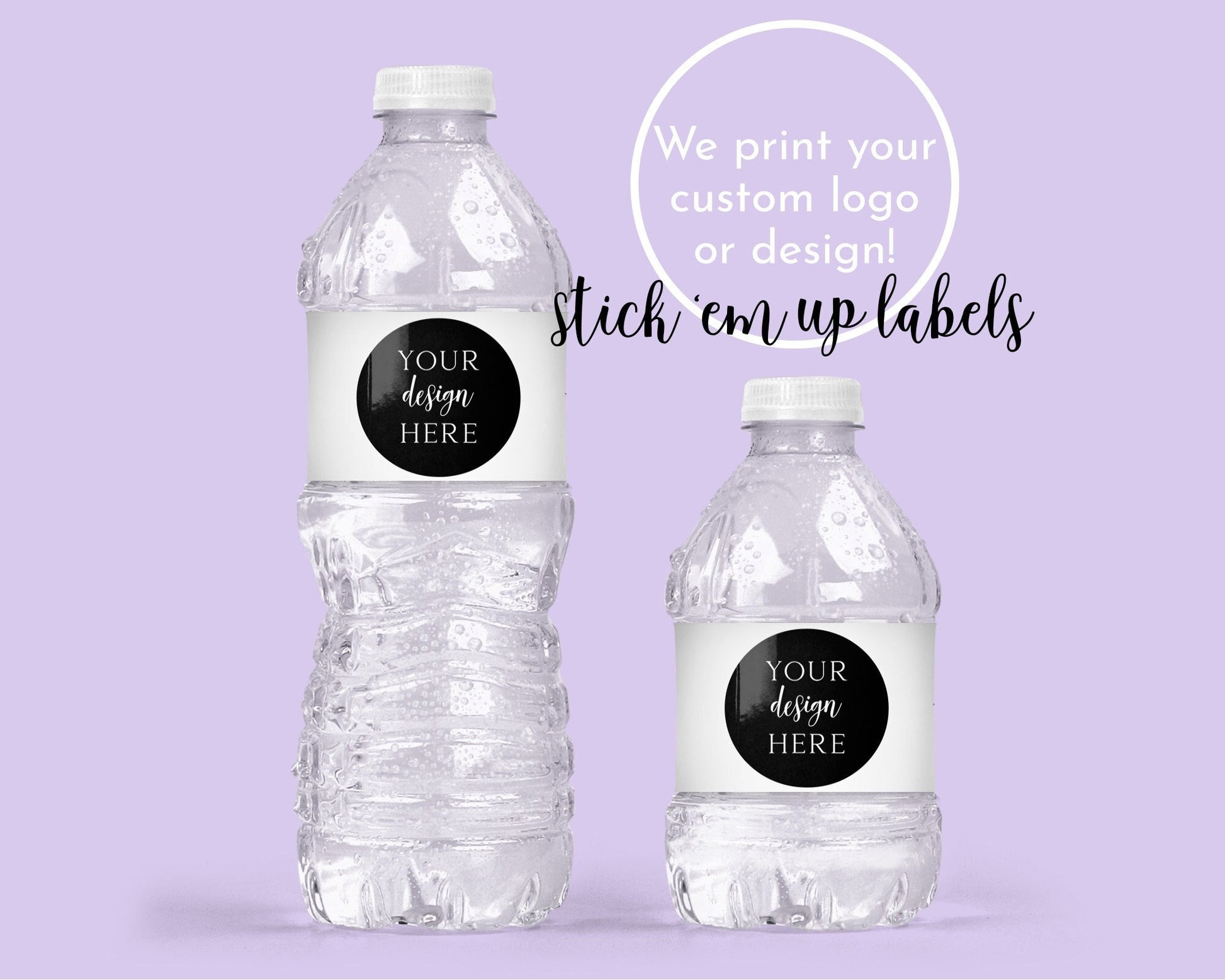 Water Bottle Labels - Custom Water Bottle Labels, Your Logo printed on labels, Business Water Bottle Labels, Company Logo, Wedding Monogram