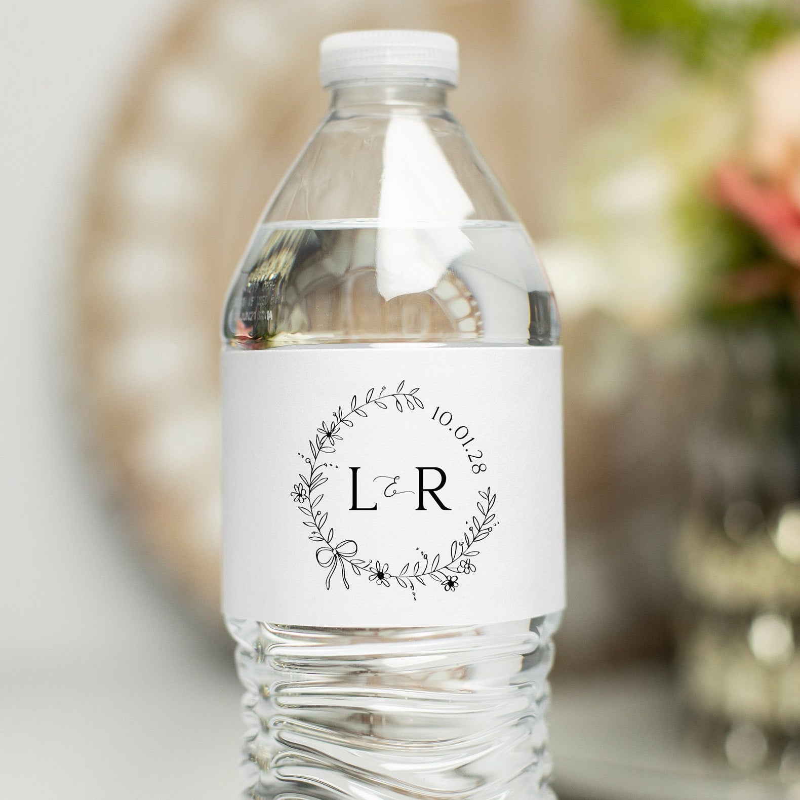 Water Bottle Labels - Custom Water Bottle Labels, Your Logo printed on labels, Business Water Bottle Labels, Company Logo, Wedding Monogram