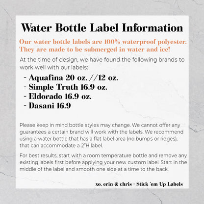 Wedding Water Bottle Label - Greenery Botanical Water Bottle Label, Custom Bottle Labels, Eucalyptus Wedding Labels, Printed Water Bottle